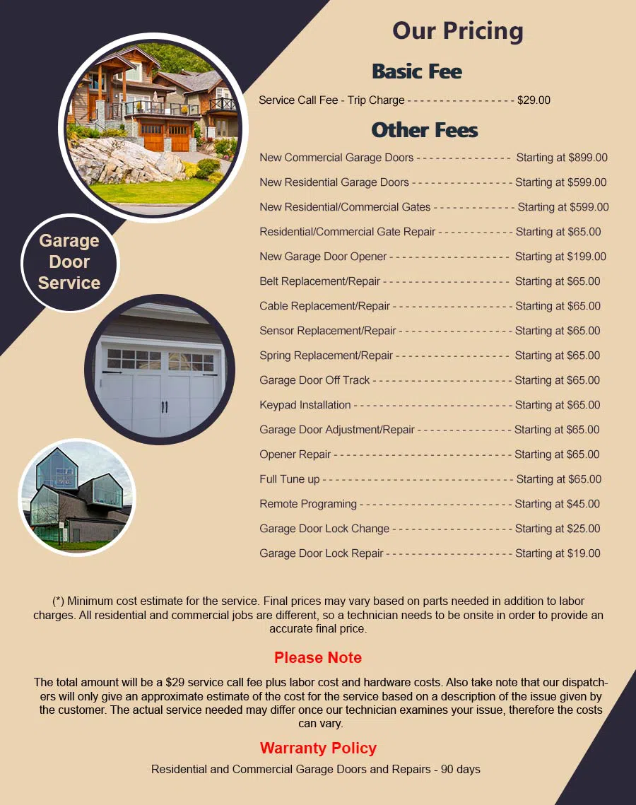 Garage Door Mobile Service Houston, TX 713-987-3989